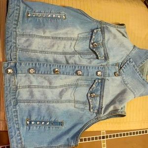 Earl Jean jacket short sleeve juniors size L